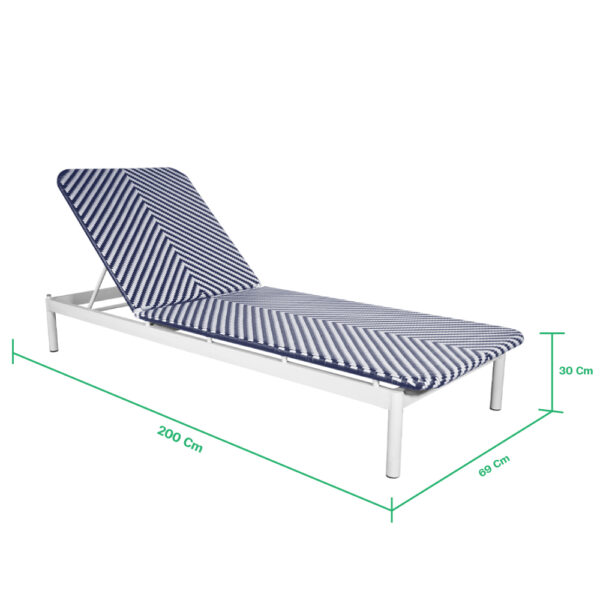 Sun bed - NC-19117/C-1/BL - Rattan - Image 5
